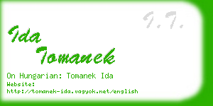 ida tomanek business card